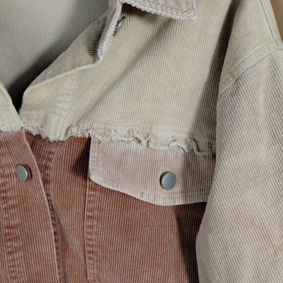 Berry N Cream Two Tone Pink Corduroy Shacket Size M - Picture 3 of 12
